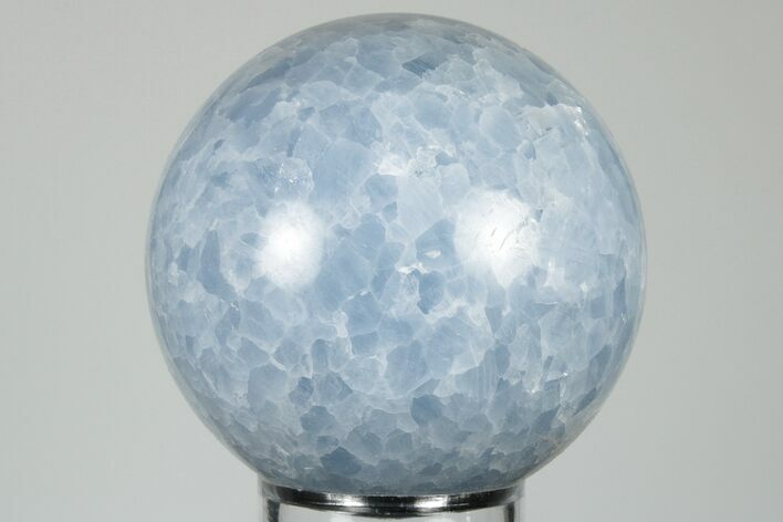 Polished Blue Calcite Sphere - Madagascar #196248